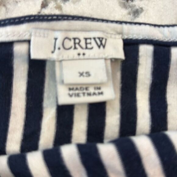 J Crew Striped faux wrap side tie halter tank top XS blue/white nautical - Picture 6 of 7